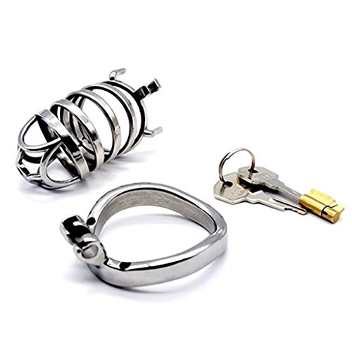 Chástity Dêvice Peenis Cage Lock Ring Chástity Dèvice Male Cóck Cáge with Stainless Steel Ring, Smooth Material Breathable Briefs Male Chastity Device Thong T-Shirt Sunglasses KjzED (Size : 45mm)