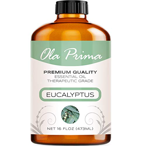 Ola Prima 16oz - Premium Quality Eucalyptus Essential Oil (16 Ounce Bottle) Therapeutic Grade Eucalyptus Oil