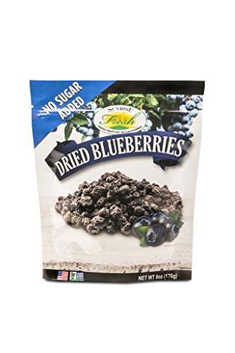 Dried California Blueberries, No Added Sugar, Sunrise Fresh Dried Fruit Co.