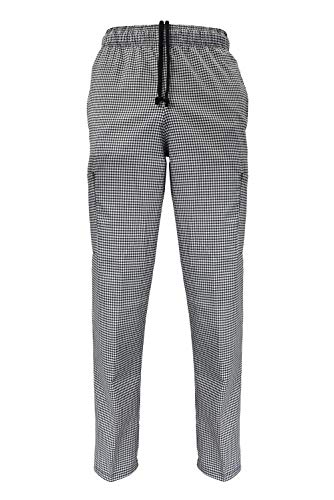 Natural Uniforms Classic Chef Pants (Medium, Houndstooth Single)