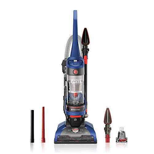Hoover UH71250 WindTunnel 2 Whole House Rewind Corded Bagless Upright Vacuum Cleaner with HEPA Media Filtration, Blue