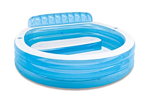 Intex Swim Center Inflatable Family Lounge Pool, 90' X 86' X 31', for Ages 3+