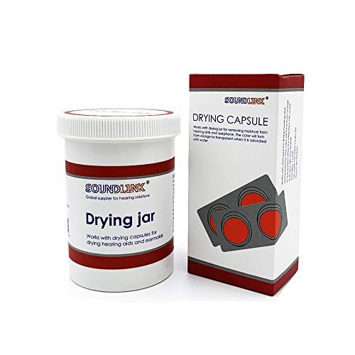 Hearing Aids Drying Kit Drying Jar Drying Dehumidifier Dryer (Two Cards Drying Capsules and One Drying Jar) (60 * 85mm)