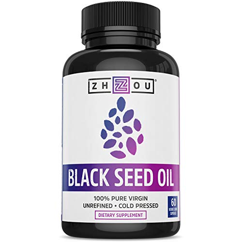Black Seed Oil Capsules - 100% Virgin, Cold Pressed Source of Omega 3 6 9 - Nigella Sativa Black Cumin Seeds - Super antioxidant for Immune Support, Joints, Digestion, Hair & Skin - 60 Liquid Caps