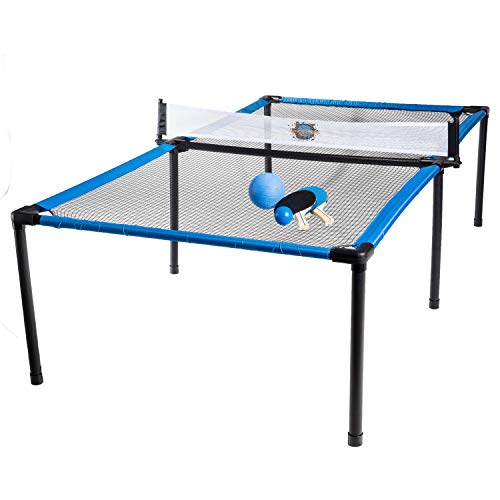 Franklin Sports SypderPong Tennis - Table Tennis, Volleyball and 4-Square Outdoor Game - Indoor or Outdoor Game For Kids - Includes Net, Table, Paddles and Ball