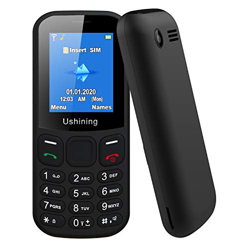 Ushining 3G Senior Unlocked Feature Phone Large Volume Cell Phone Big Icon Unlocked Cell Phone Easy to Use Basic Phone(Black)