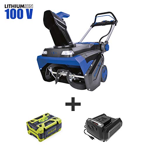Snow Joe iON100V-21SB 100-Volt iONPRO Cordless Brushless Variable Speed Single Stage Snowblower Kit | 21-Inch | W/ 5.0-Ah Battery and Charger