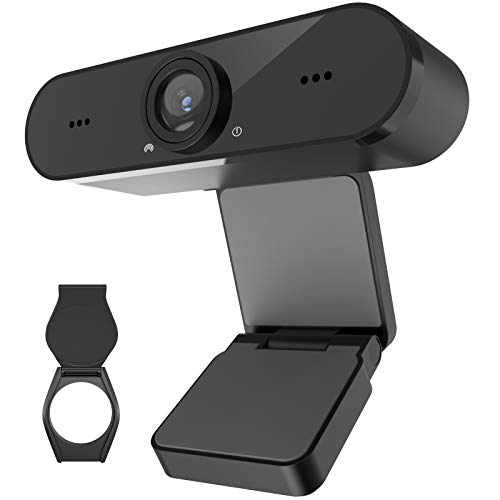 Webcam with Microphone, 1080P High-Definition Desktop or Laptop Webcam, USB Camera with Built-in Microphone [Plug and Play], High-Definition for Video Calls, Recording, Meetings, Streaming, Games