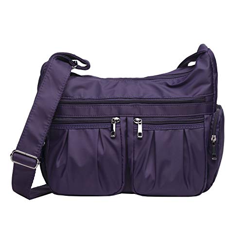Crossbody Bags for Women with RFID Multi Pocket Shoulder Bag Lightweight Waterproof Nylon Travel Purses and Handbags