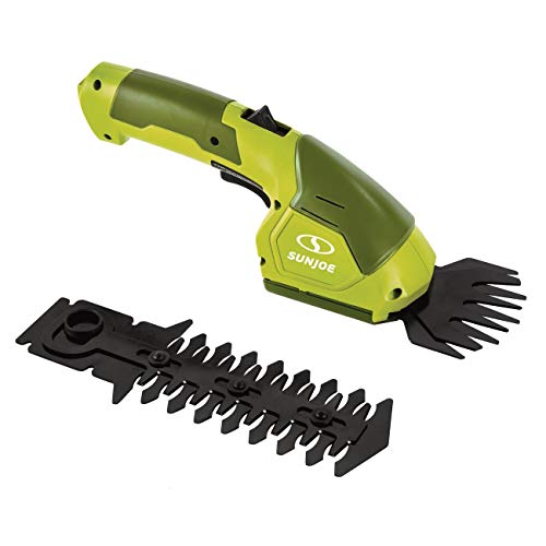 Sun Joe 7.2-Volt 2-in-1 1250-RPM Cordless Grass Shear / Shrubber Handheld Trimmer, Rechargeable On-board Lithium-Ion Battery and Charger Included