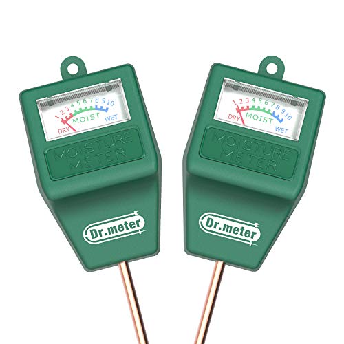 [2pack Soil Moisture Meter ] Dr.meter Hygrometer Moisture Sensor Meter for Garden, Farm, Lawn Plants Indoor & Outdoor(No Battery needed)