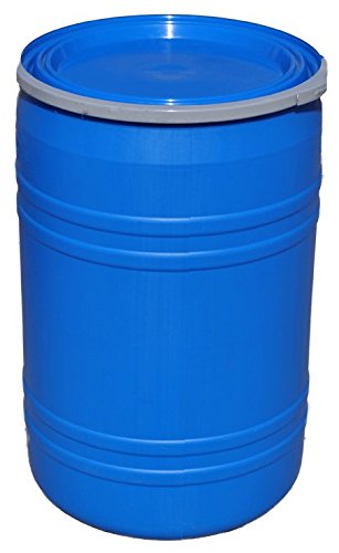 New 30 Gallon Plastic Drum Open Top Blue | Lever Lock Ring Top | Plain Top