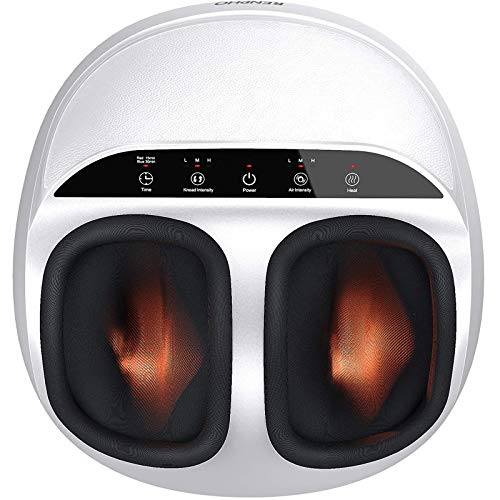 RENPHO Foot Massager Machine with Heat, Shiatsu Deep Kneading, Compression, Relieve Foot Discomforts from Plantar Fasciitis, Fits feet up to Men Size 12