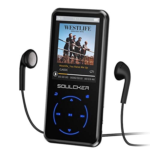 MP3 Player, 16GB MP3 Player with Bluetooth 4.0, Portable HiFi Lossless Sound MP3 Music Player with FM Radio Voice Recorder E-Book 2.4'' Screen, Support up to 128GB (Headphone, Sport Armband Included)