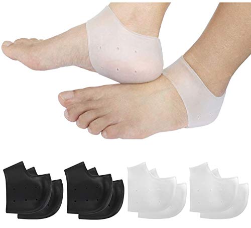 Breathable Heel Cups, Plantar Fasciitis Inserts, Heel Pads Cushion Great for Heel Pain, Heal Dry Cracked Heels, Achilles Tendinitis, for Men & Women