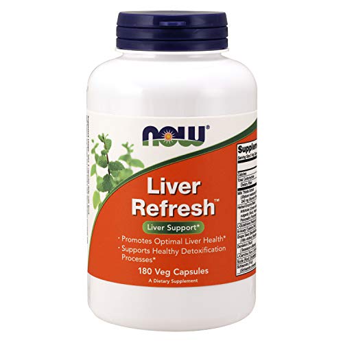 NOW Supplements, Liver Refresh with Milk Thistle Extract and unique Herb-Enzyme blend, 180 Veg Capsules