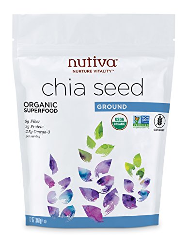 Nutiva Organic Chia Seed, Ground, 12 Ounce