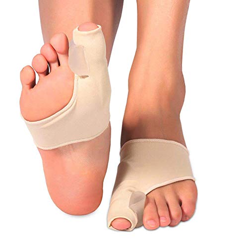 Bunion Corrector and Bunion Care Kit for Tailors Bunion, Hallux Valgus, Big Toe Joint, Hammer Toe, Toe Separators Spacers Straighteners Splint with Foot Massage Ball - Large (US 7.5-9.5)