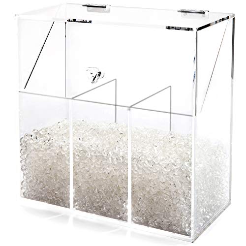 Acrylic Clear Covered Makeup Brush Holder with Dustproof Lid, Pearls Beads, Large Capacity for Cosmetic Brush Storage