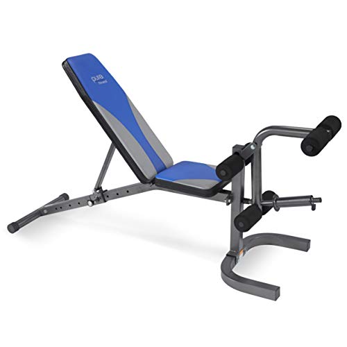Pure Fitness Weight Training/Workout: Adjustable FID (Flat, Incline and Decline) Utility Bench, Blue/Black, Model:8639FID