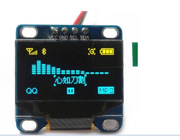 0.96 Inch Yellow and Blue I2C IIC Serial 128X64 OLED Display Module for Arduino