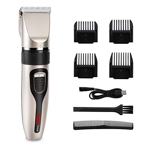 FREESOO Electric Hair Clippers for Men Hair Trimmer Cordless Haircut Machine Hair Cutting Kit Rechargeable Barber Grooming Cutter Kit LED Display