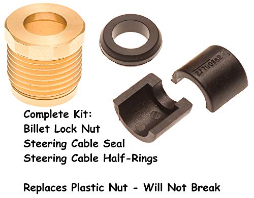 Sea Doo Steering Cable Billet Lock Nut Seal & Half Ring Kit 277001729 277001527
