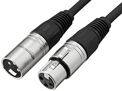 AmazonBasics XLR Male to Female Microphone Cable - 25 Feet, Black