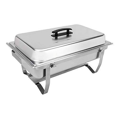 Sterno Products Foldable Frame Buffet Chafer Set, 8 qt, 8 quart, Silver