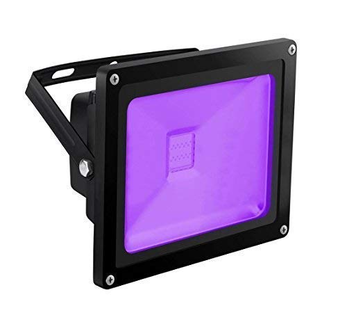 UV LED Black Light, HouLight High Power 20W LED Blacklight Flood Light IP65-Waterproof (85V-265V AC) for Halloween, Blacklight Party, Neon Glow, Glow in The Dark, Birthdays, Blacklights, Curing