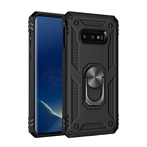 Military Grade Drop Impact for Samsung Galaxy Note 8 Case 360 Metal Rotating Ring Kickstand Holder Built-in Magnetic Car Mount Armor Shockproof Cover for Galaxy Note 8 Protection Case (Black)