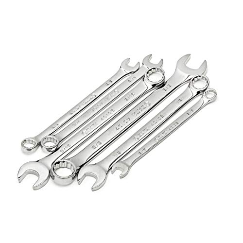 SATA 6-Piece Full-Polish SAE Combination Wrench Set with Offset Box Ends and an Easy-to-Carry Wrench Rack, ST09017SJ