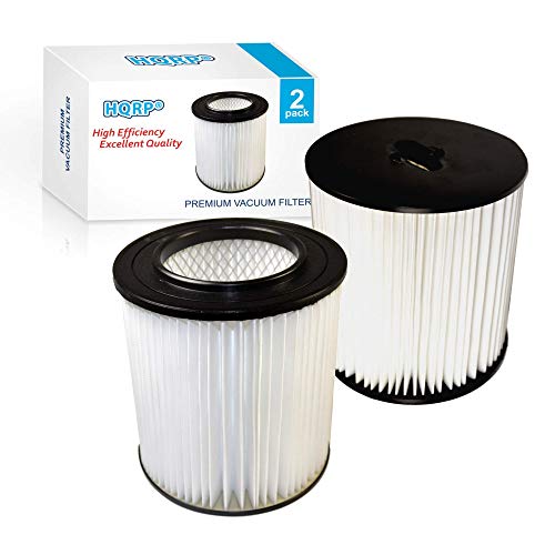 HQRP 2-Pack 7' Filter Compatible with VACUFLO FC300, FC550, FC650, FC310, FC520, FC530, FC540, FC610, FC620, FC670 H-P Central Vacuum Systems, 8106-01 Replacement