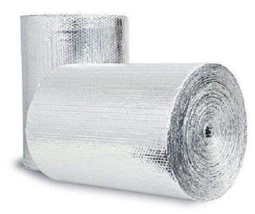 Double Bubble Reflective Foil Insulation: (4 X 25 Ft Roll) Industrial Strength, Commercial Grade, No Tear, Radiant Barrier Wrap for Weatherproofing Attics, Windows, Garages, RV's, Ducts & More! …
