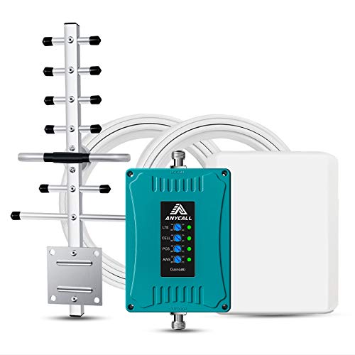 Five Band Cell Phone Signal Booster for Home and Office -Support All US Carriers AT&T Verizon T-Mobile 3G 4G LTE and Multi Devices - Cellular Repeater Boost Call and Data Signal Up to 4,500 Sq Ft