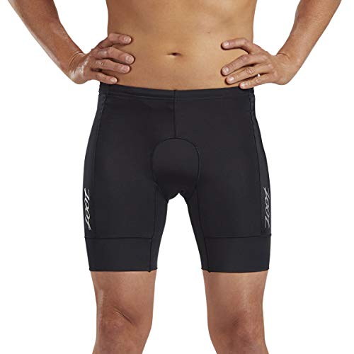 Zoot Core Mens 7-Inch Tri Shorts - Performance Triathlon Shorts with Endura Fabric and Hip Holster Pockets (Black, Medium)