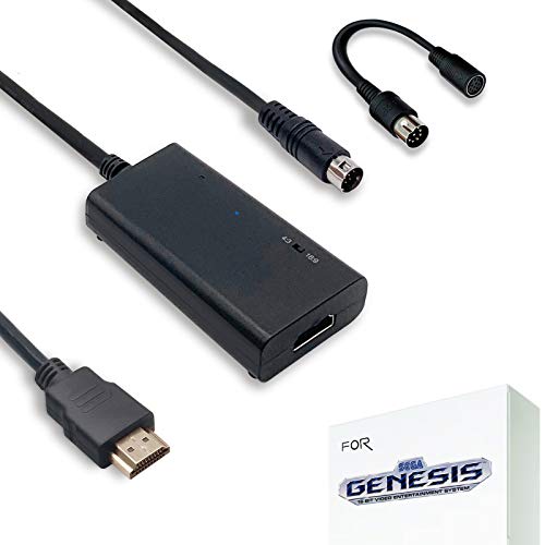 HDMI Cable for Sega Genesis Model 1 / 2 / 3, Sega CD, Sega CDX, Sega 32X, Sega Nomad, Original Sega Master System Console