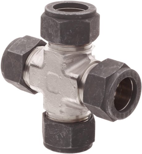 Parker CPI 6 KBZ-SS 316 Stainless Steel Compression Tube Fitting, Cross, 3/8' Tube OD