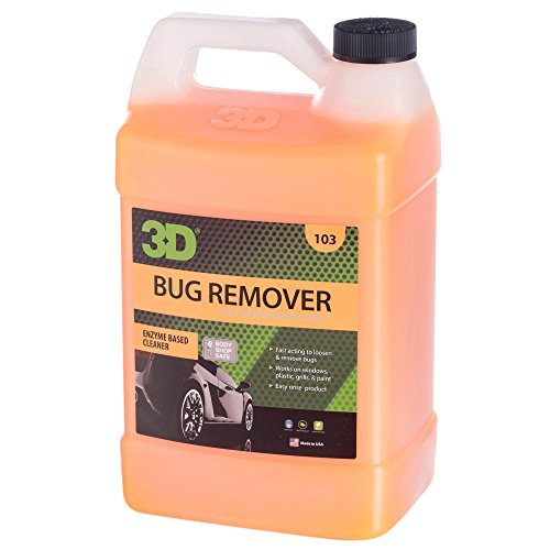 3D Bug Remover Concentrate - 1 Gallon | Enzyme Based Cleaner | Concentrated Degreaser | Removes Insects & Bugs | Made in USA | All Natural | No Harmful Chemicals