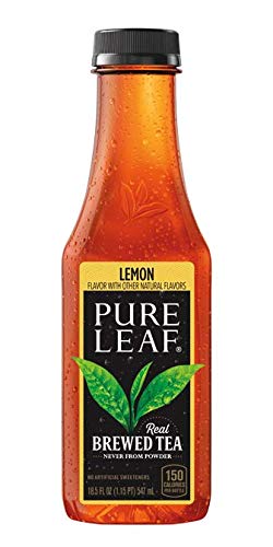 Pure Leaf, Iced Tea, Lemon, Sweetened, Real Brewed Black Tea, 18.5 fl oz. bottles (12 Pack)