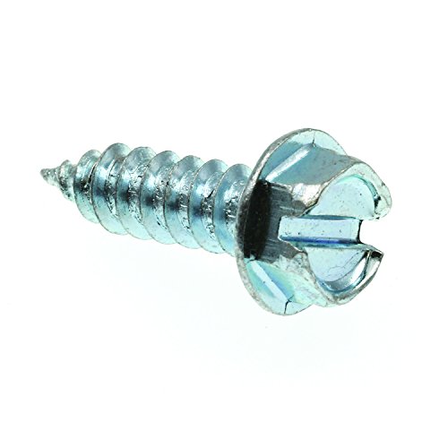 Prime-Line 9025742 Sheet Metal Screw, Self-Tapping, Slotted Hex Washer Head, #12 X 3/4 in, Zinc Plated Steel, Pack of 100