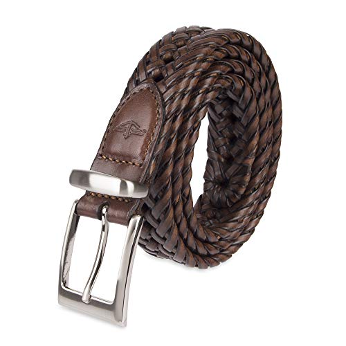 Dockers Men's Leather Braided Casual and Dress Belt,Tan Lace,40