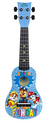 First Act Paw Patrol Ukulele, with Nylon Strings, Tuning Gears, Feat. Chase, Marshall and Rubble – Ukulele for Beginners, Musical Instruments for Toddlers