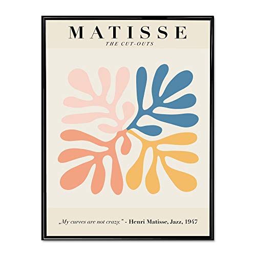 theprintkinect Henri Matisse Poster Print Wall Art The Cutouts Exhibition Fine Art Print (16' x 20')
