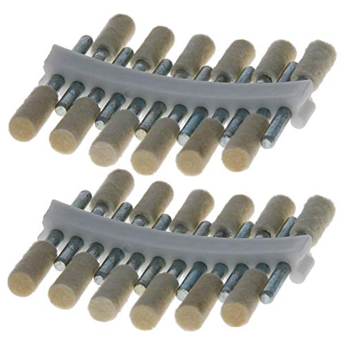 Utoolmart 5mm Wool Felt Mounted Points Cylindrical Polishing Bits Burrs Buffing Wheels Grinding 2 Set