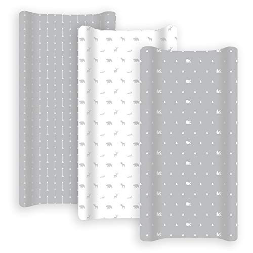 Grow Wild Changing Pad Cover 3 Pack | 100% Cotton, Jersey Soft | Changing Table Pad Cover | Woodland Grey Diaper Changing Pad Covers or Changing Table Sheet