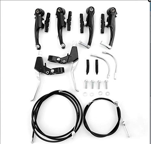 Tongli Mountain Road Bikes Sport Brake Levers V-Brake Set Cables Caliper Kit (Black)