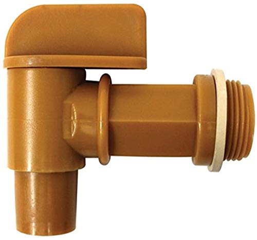 Lumax LX-1725 3/4” Male Barrel Faucet with EPDM Gasket. for use with 15, 30, 55 Gallon Plastic or Steel Drums. Tough & Durable Polyethylene Material for Good Resistance to Chemicals.