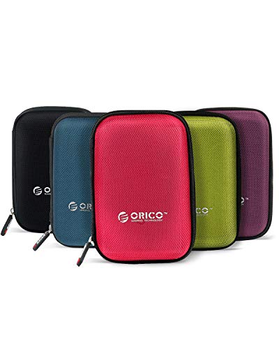 ORICO Hard Drive Case 2.5inch External Drive Storage Carring Bag for WD My Passport Element, Seagate, Toshiba, Samsung T5 2.5' HDD 5 Pack