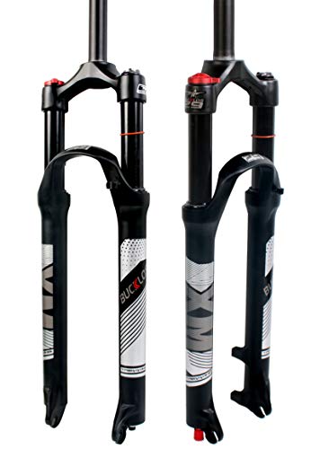 BUCKLOS US Stock 26 27.5 29 inch Mountain Bike Fork Rebound Adjust, MTB Air Fork 120mm Travel Ultralight Gas Shock Absorbers Disc Brake, fit Road/Mountain Bicycle XC/AM/FR Cycling